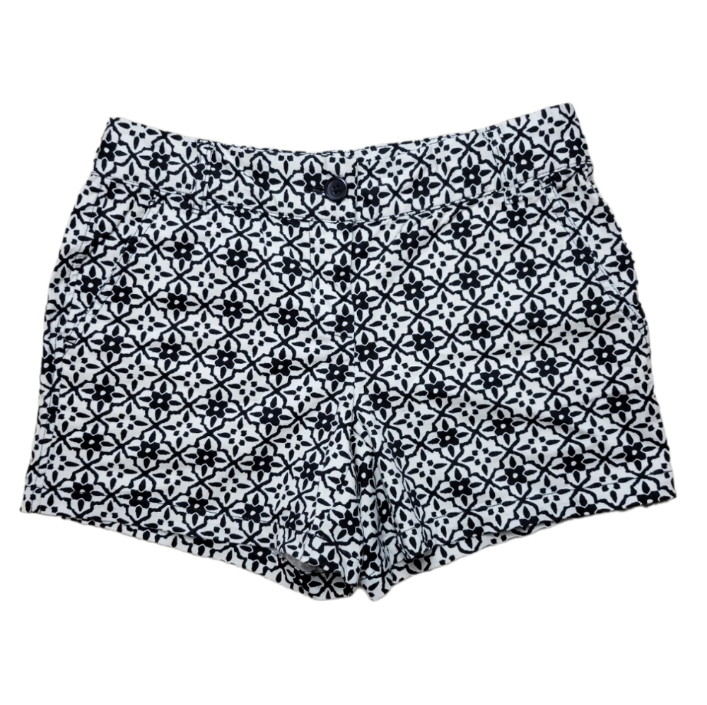 db Established 1962 Black and Cream Floral Lattice print Shorts